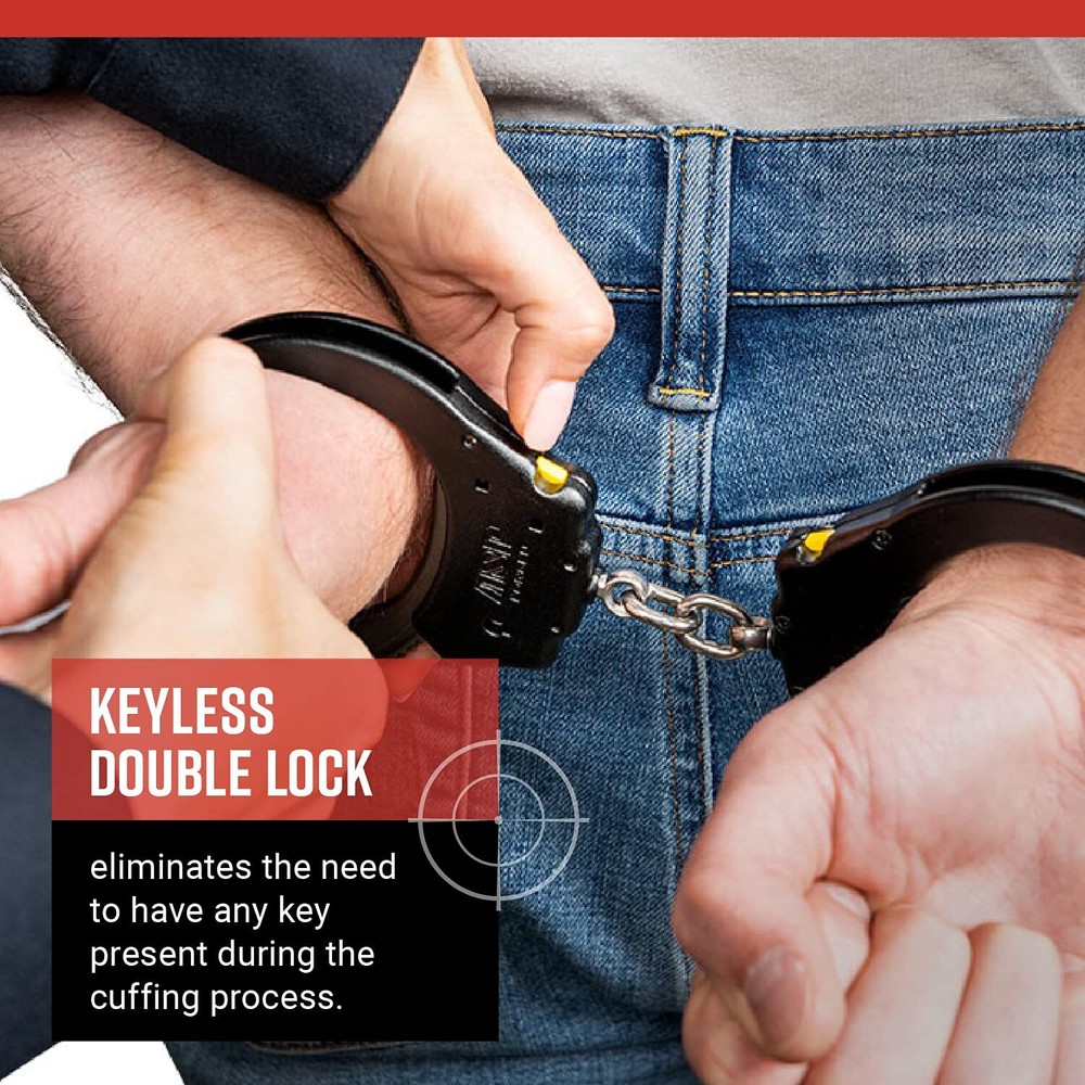 ASP Ultra Plus Keyless Double-Locking Chain Handcuffs, Professional Grade Forged