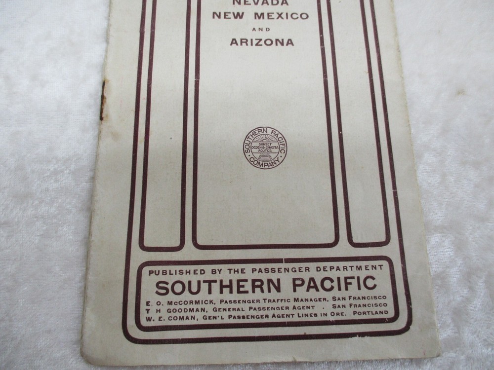 1901 Pacific Coast Theatrical Circuit Guide Pamphlet