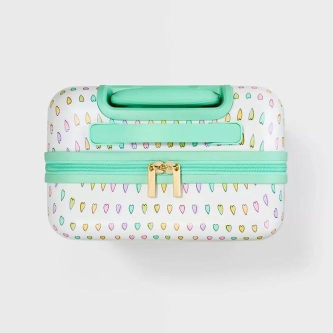 Roller Rabbit x Target - Disco Hearts Wave Carry On Suitcase White/Teal - NWT