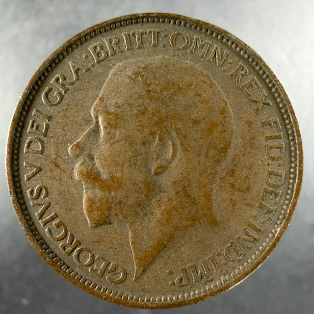 1924 Great Britain Half Penny Strong Details
