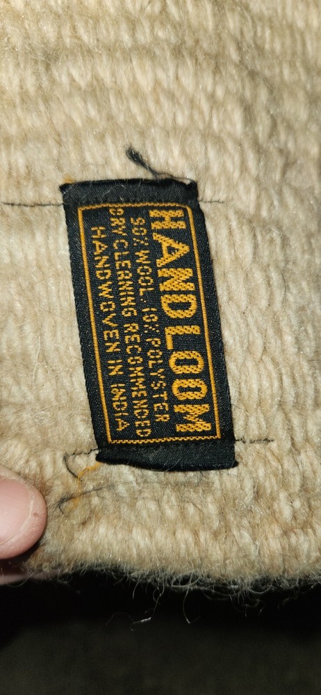 Western Show Pad, Ranch Pad, Off White. 90% Wool 10 % Polyester Hand Loom