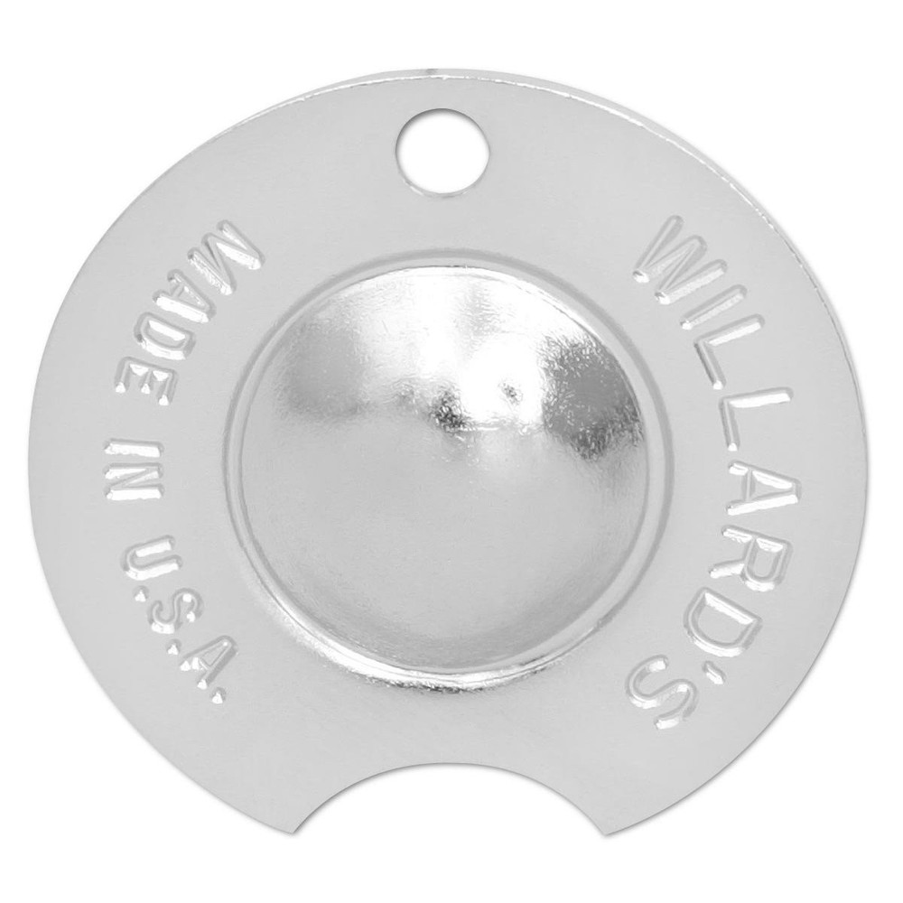 Willard Cue Tip Shaper - Pros Nickel Radius Small, Silver