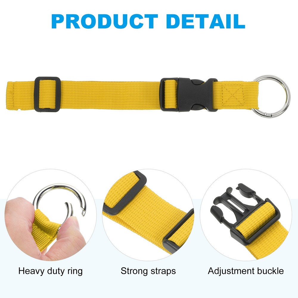 2pcs Add a Bag Luggage Straps Adjustable Suitcase Belt Plastic, Yellow