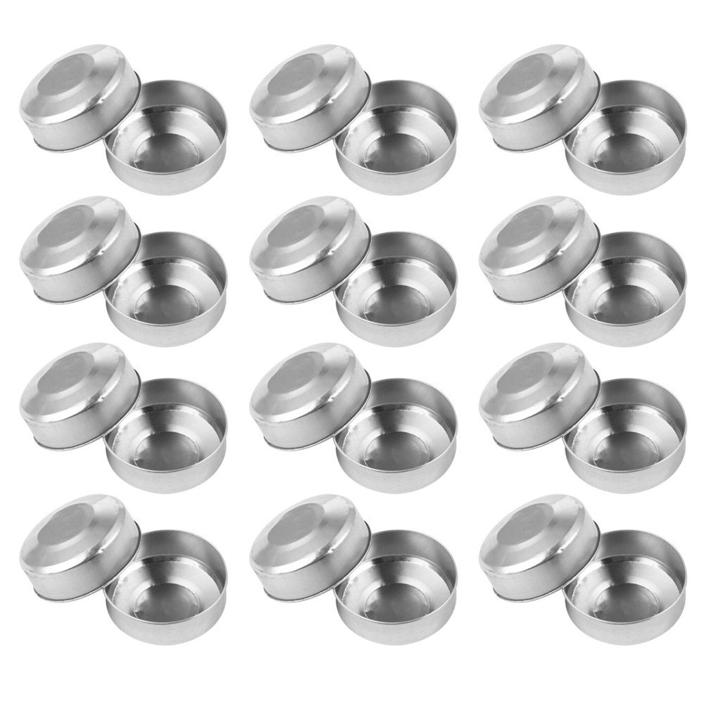 100Pcs Aluminum Cases for Tea Light Tins Empty Candle Containers