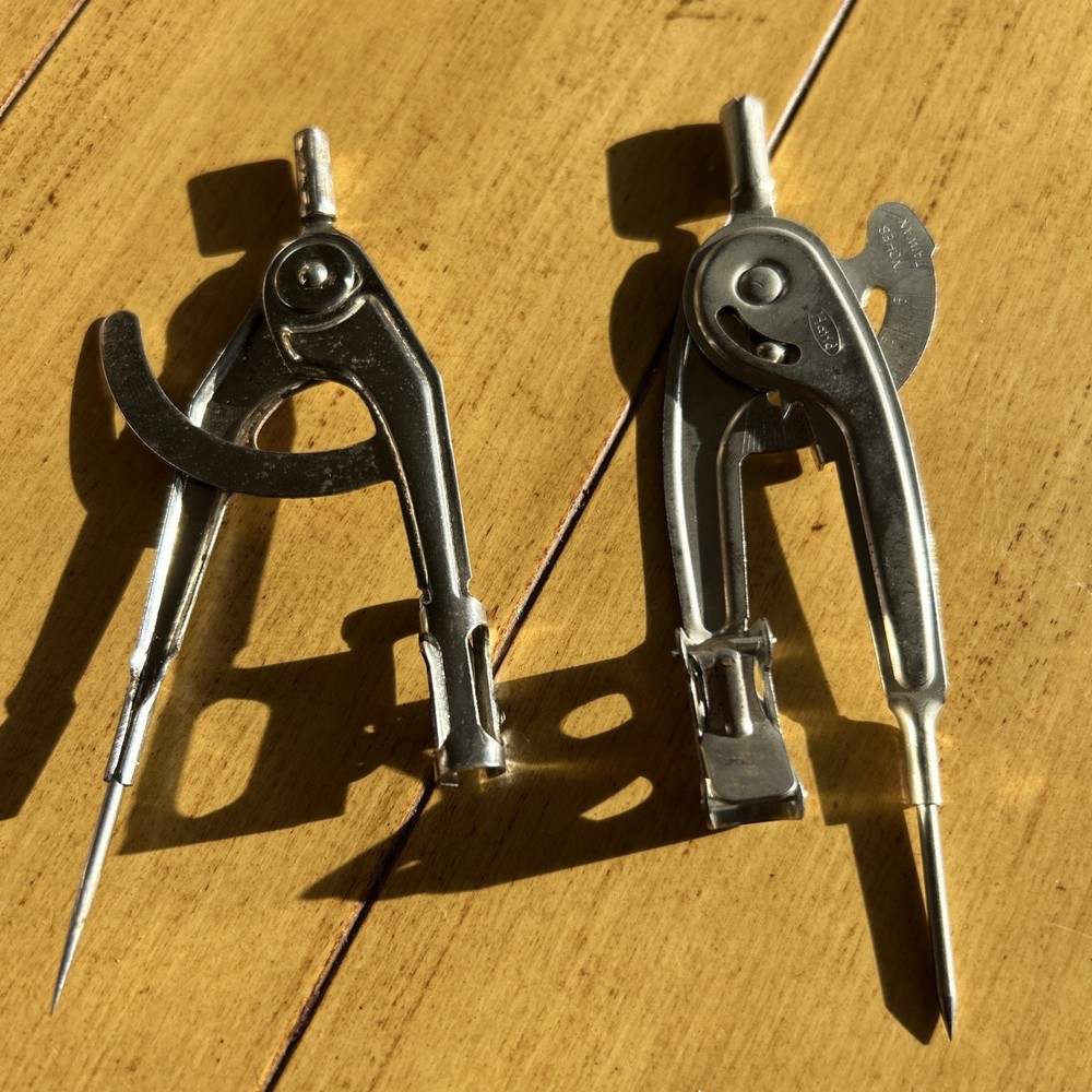 Set Of Two Vintage Compass