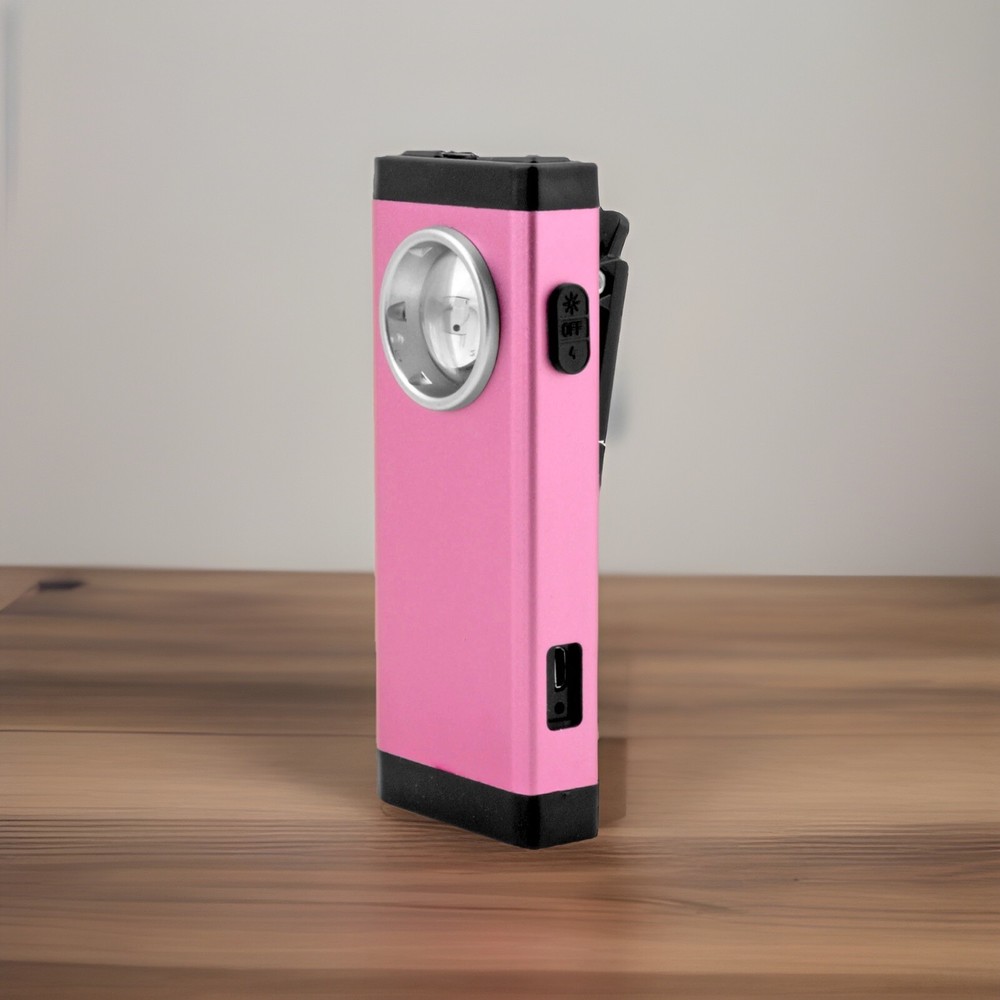 Thunder Blast Belt Clip Stun Gun and Flashlight - Pink