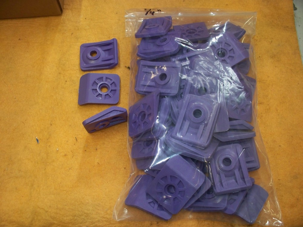 Snowmobile Track 1/4" Stud Backer Plate 48 Pack Angle Bender Purple Plastic NEW