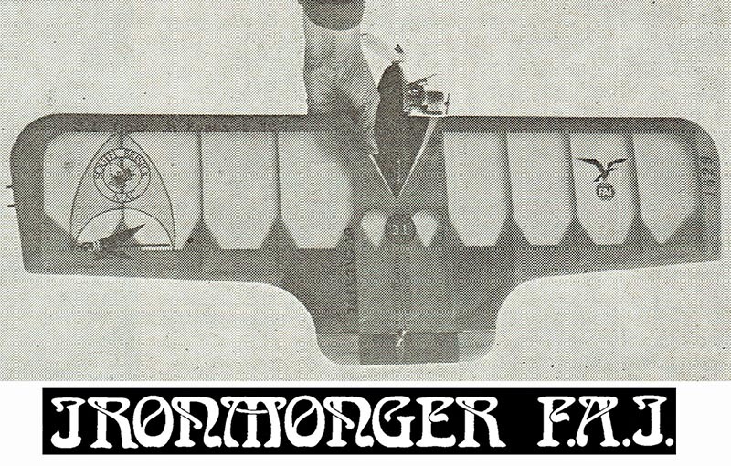Model Airplane Plans (UC): Ironmonger 35½" Combat for 2.5cc by Richard Evans
