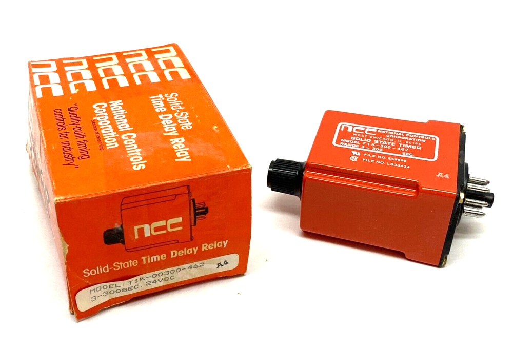 NCC National Controls Corp T1K-00300-462 Solid-State Time Delay Relay 3-300sec