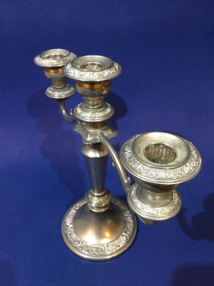 Vintage Grenadier Silver Plated Candelabra
