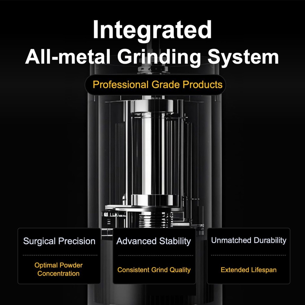 V4 Manual Coffee Grinder with Foldable Handle and External Adjustment, Espres...