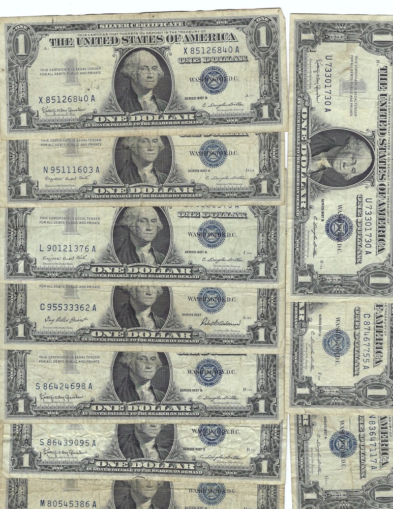 TEN SILVER CERTIFICATES