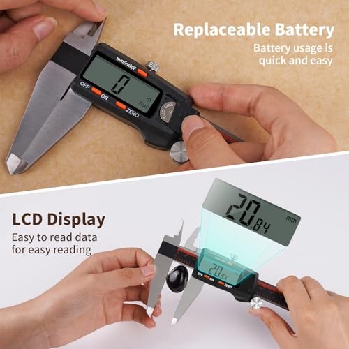 Digital Caliper Measuring Tool with Large LCD Screen—Electronic 12 Inch