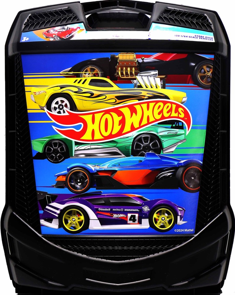 Hot Wheels 100-Car Storage Case – Large Capacity 100 Car Case, Multi