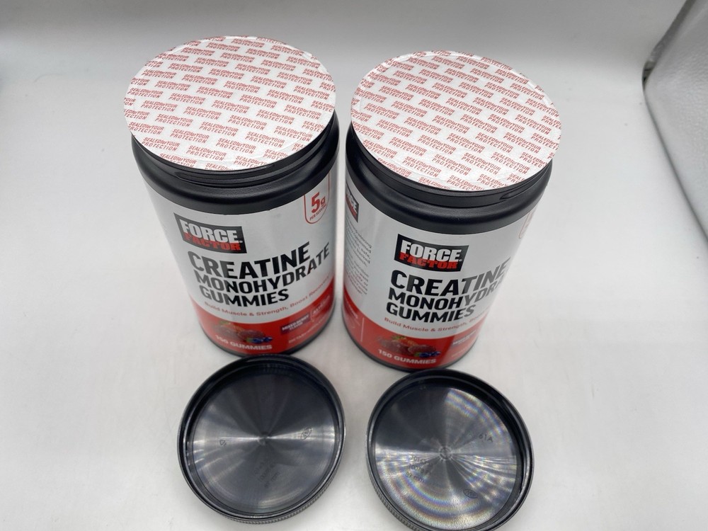 Force Factor Creatine Monohydrate Gummies, 5g, 2 Pack - 150 Ct, Mixed Berry