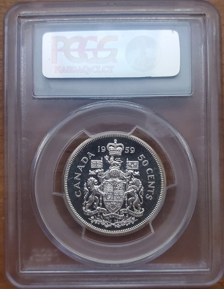 1959 Canada Half Dollar 50C PCGS Proof Like PL 66