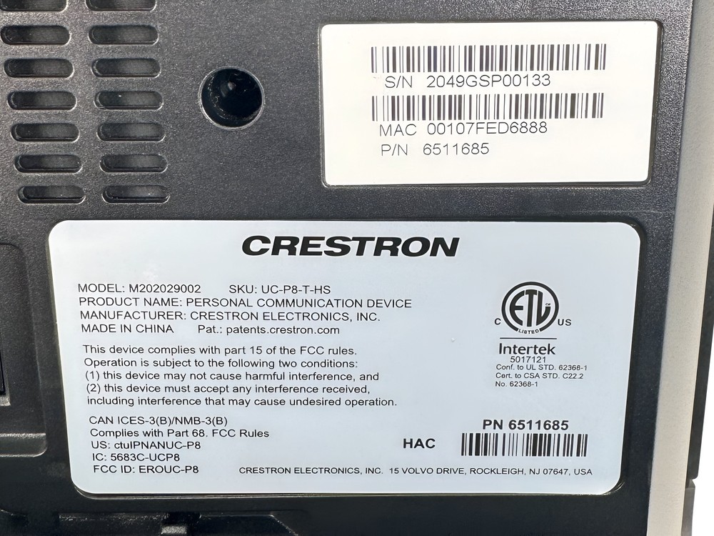 ✅Crestron M202029002 8" Flex Display Desk Phone for Microsoft Teams Software🔥