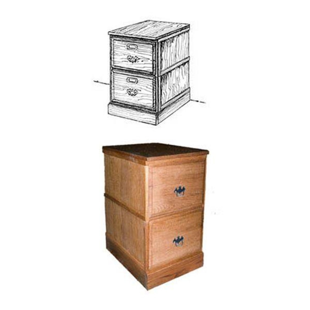 Woodcraft Project Paper Plan to Build Stackable Filing Cabinet