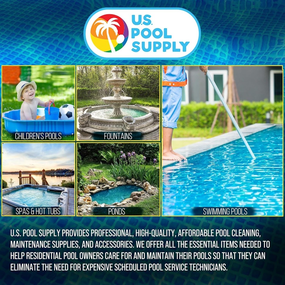 Automatic Pool Surface Skimmer with Strainer Basket - Low Maintenance Solution