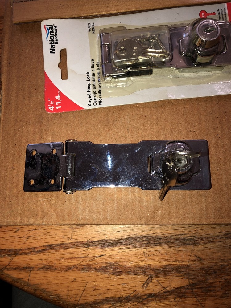 National 4-1/2" Keyed Lock Hasp