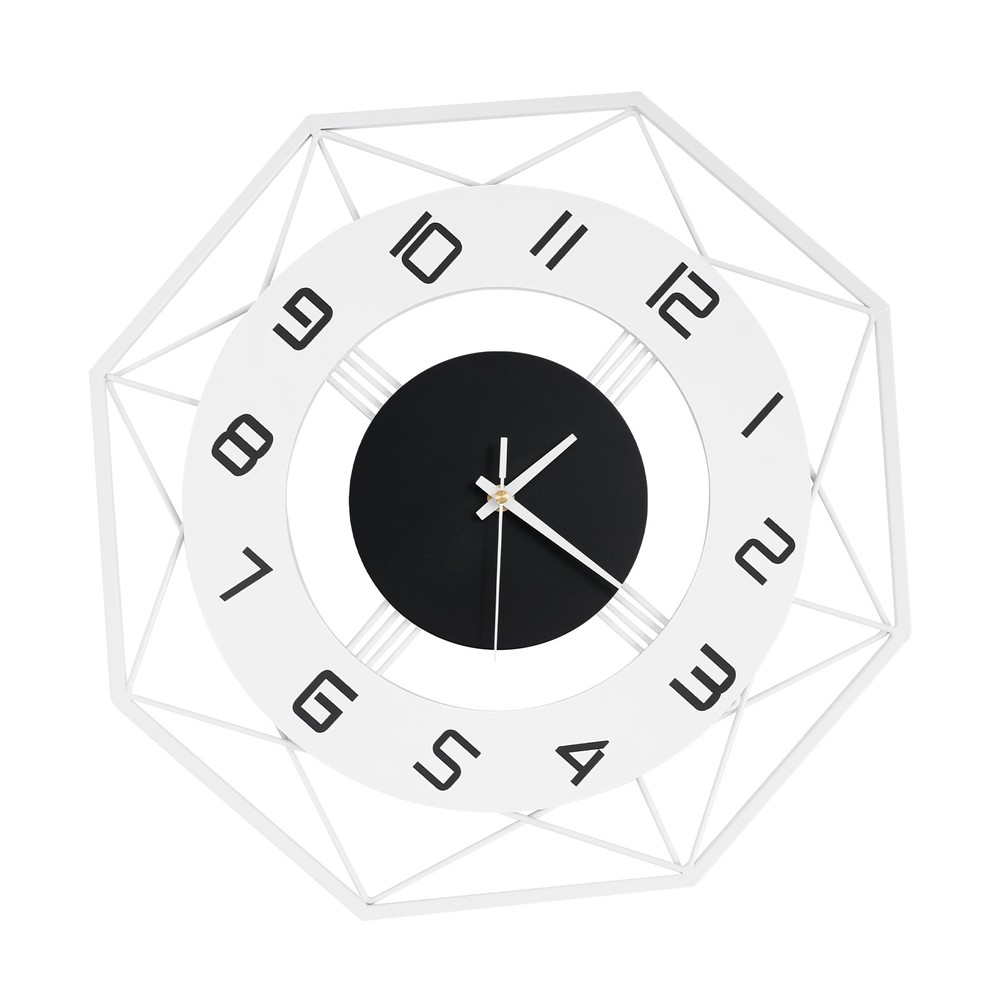 Modern Wall Clock - Silent Battery Powered Analog , Easy Mount