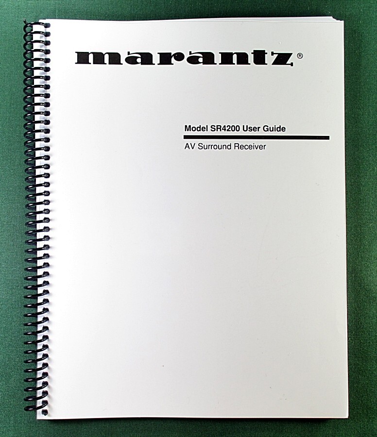 Marantz SR4200 Instruction Manual: 30 Pages with Protective Covers!
