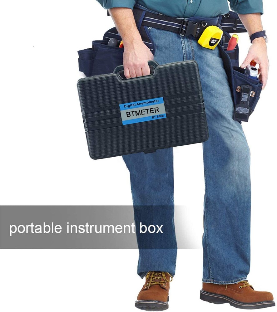 Pro HVAC Anemometer Handheld CFM Meter Wind Speed Wind Flow Meter with Backlight