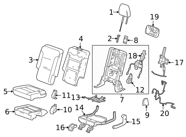 Genuine GM Headrest 84951114