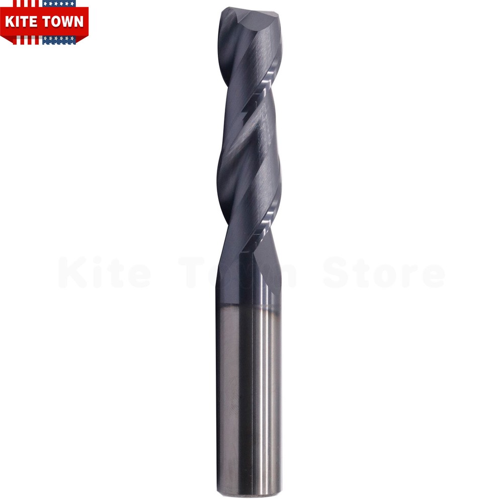 2 Flute 1/2" x 2" x 4" Long Solid Carbide End Mill - AlTiN Coated