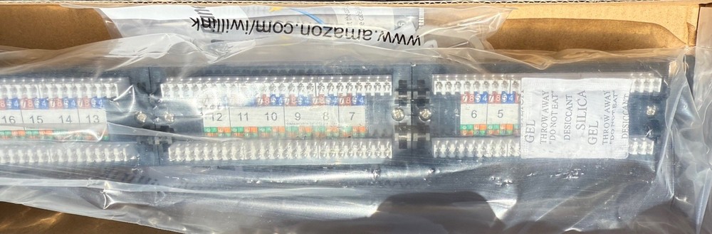 iwillink 24-Port Cat6 Patch Panel, 10Gbps RJ45 Keystone Network Panel for Rack