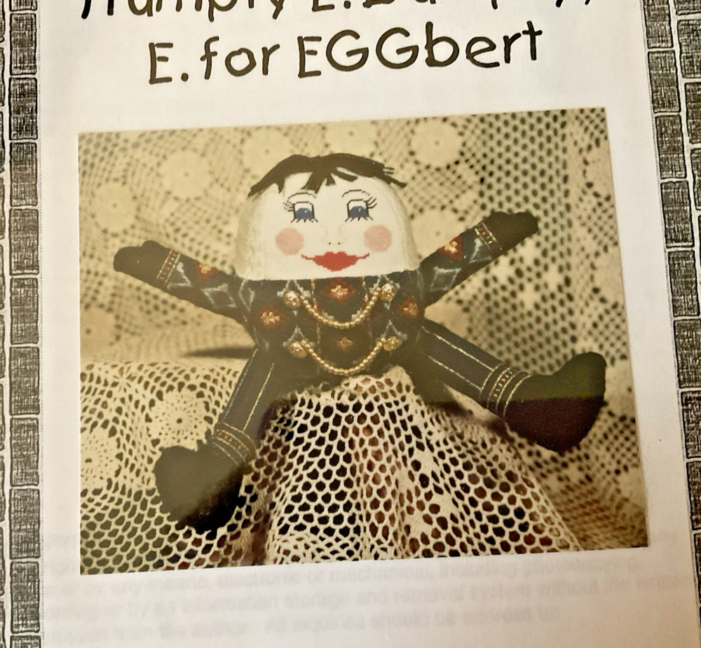 Amybear Amy Wolfson Humpty E Dumpty E for Eggbert Needlepoint Pattern Booklet