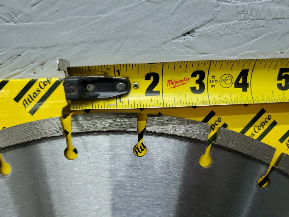 18" Segmented Cured Concrete Diamond Saw Blade, Atlas Copco, e450C, 450mm