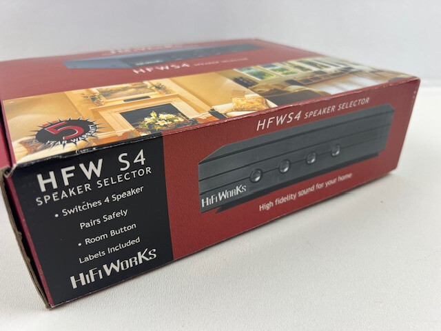 HiFi Works HFWS4 Speaker Selector Switch 4 Speaker 120W/Channel Max