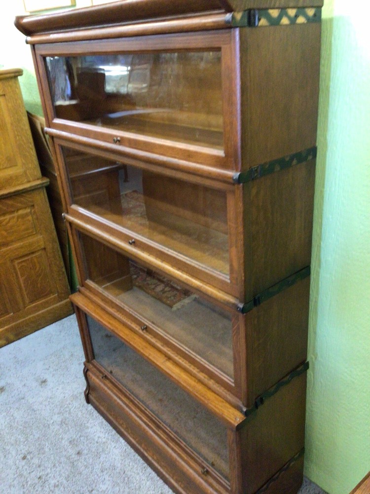 Antique Macey Oak Stacking Bookcase Stepback
