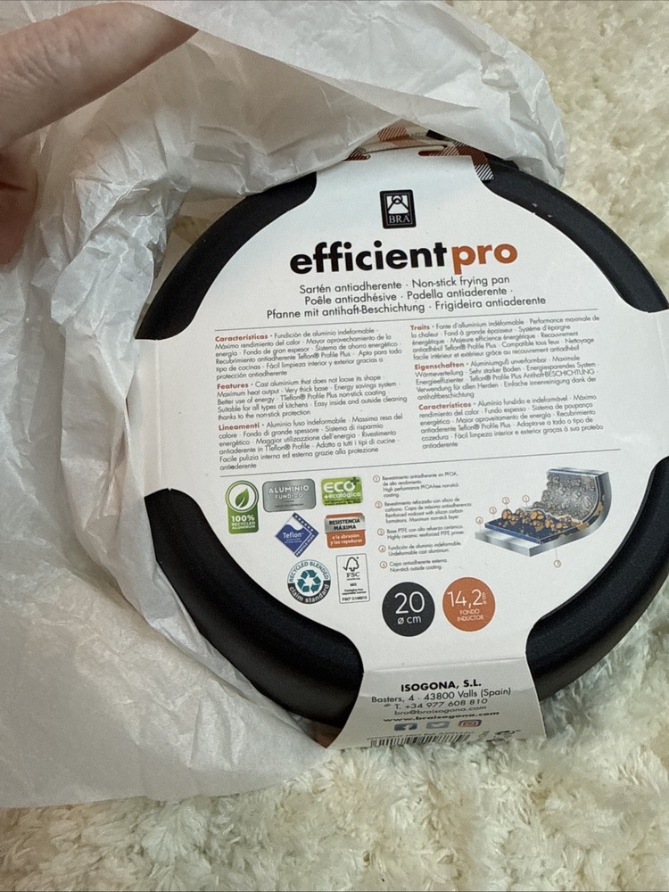 BRA Efficient pro Nonstick Frying Pan New 8”