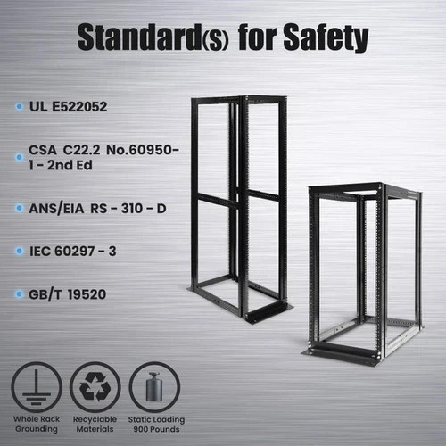 New 27U 4 Post Server Rack Open Frame Data Network Enclosure19" Adjustable Depth