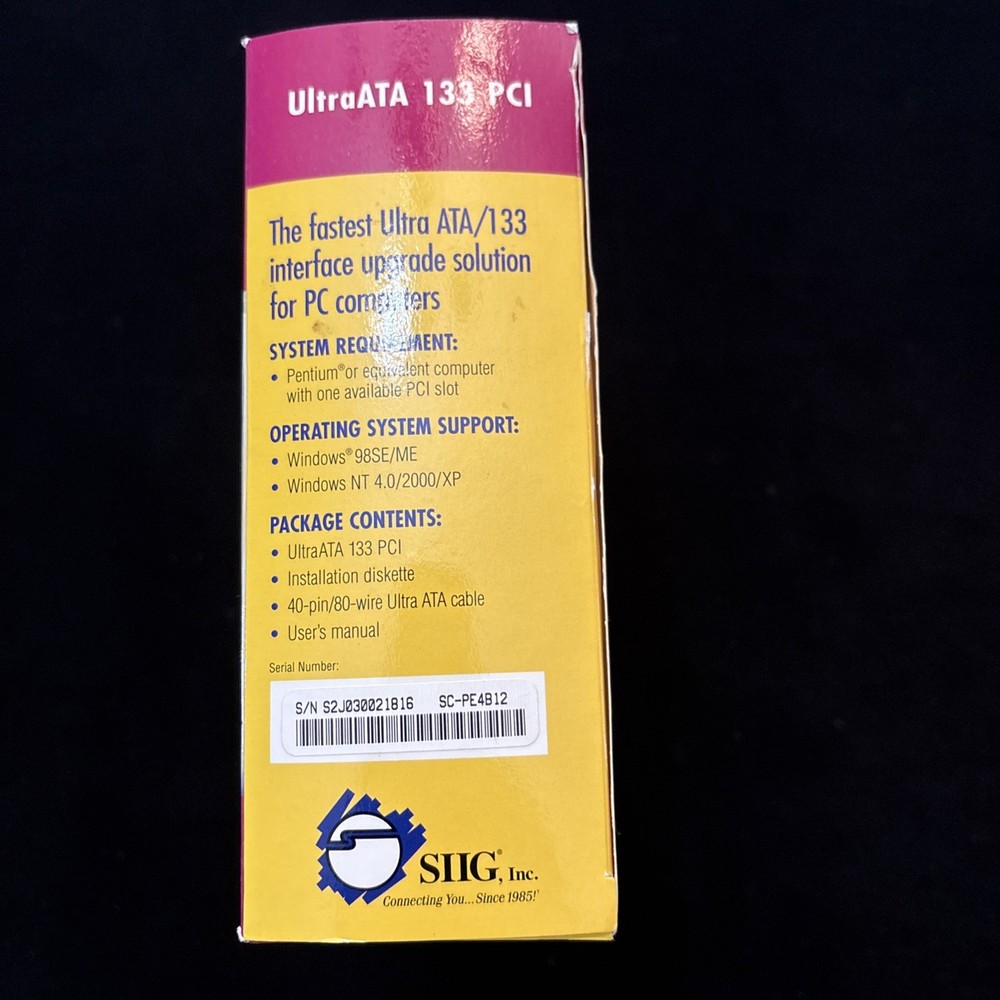 SIIG open box UltraATA 133, Dual Channel Bus Master Host Controller
