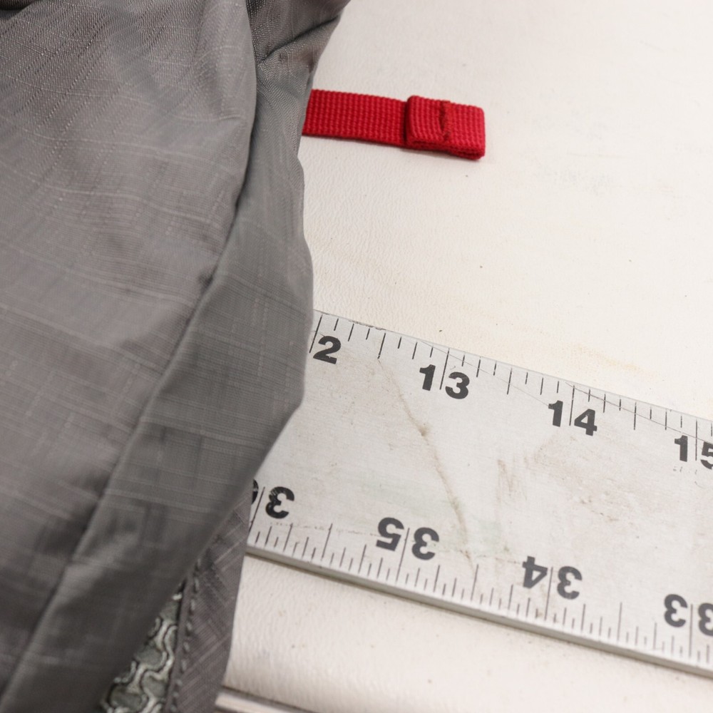 Ascend Backpack Water Resistant Hiking Light Pack Drawstring Folding Gray Nylon