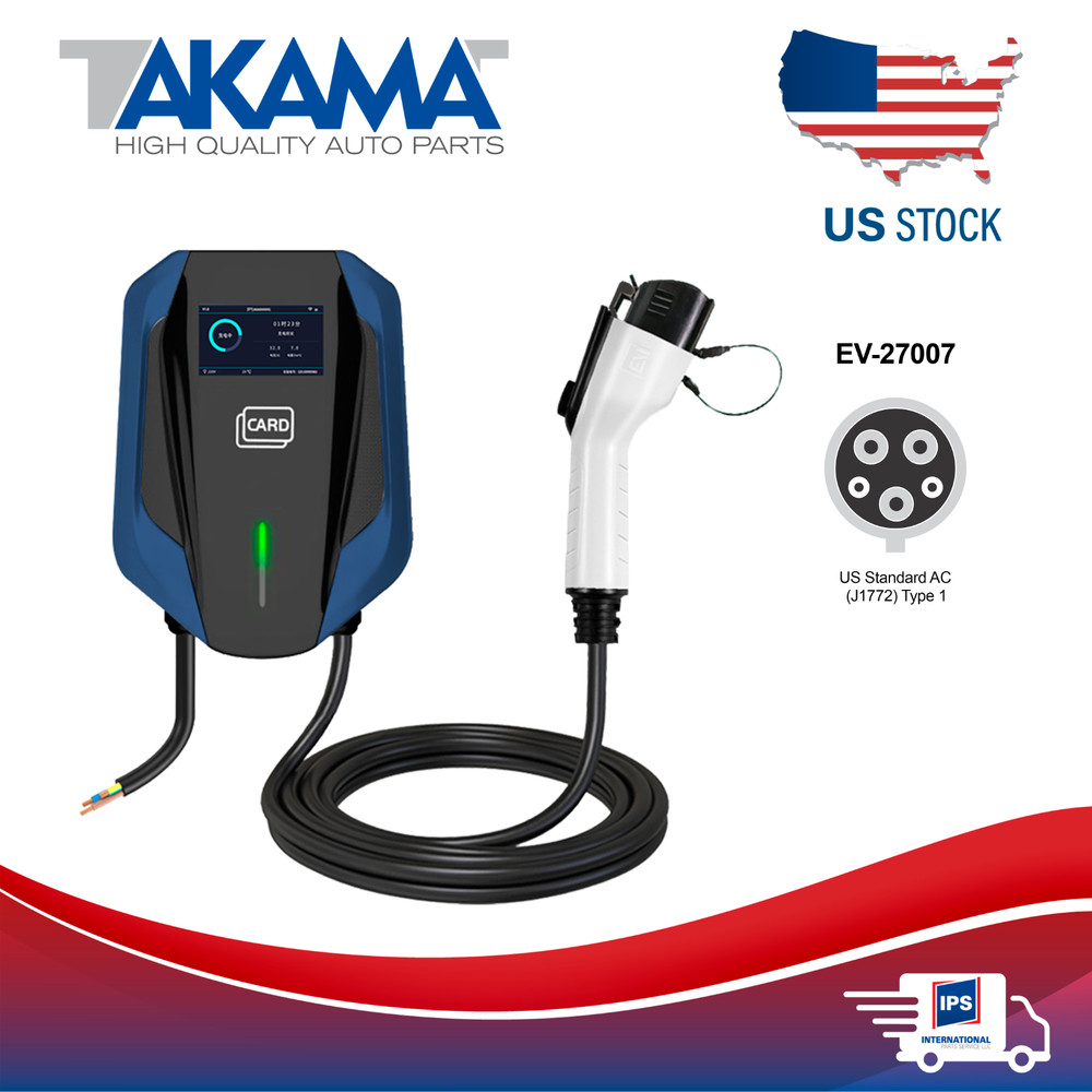 EV Digital Screen Charging Station AC (J1772) Type 1  (ID card to activate) 40A