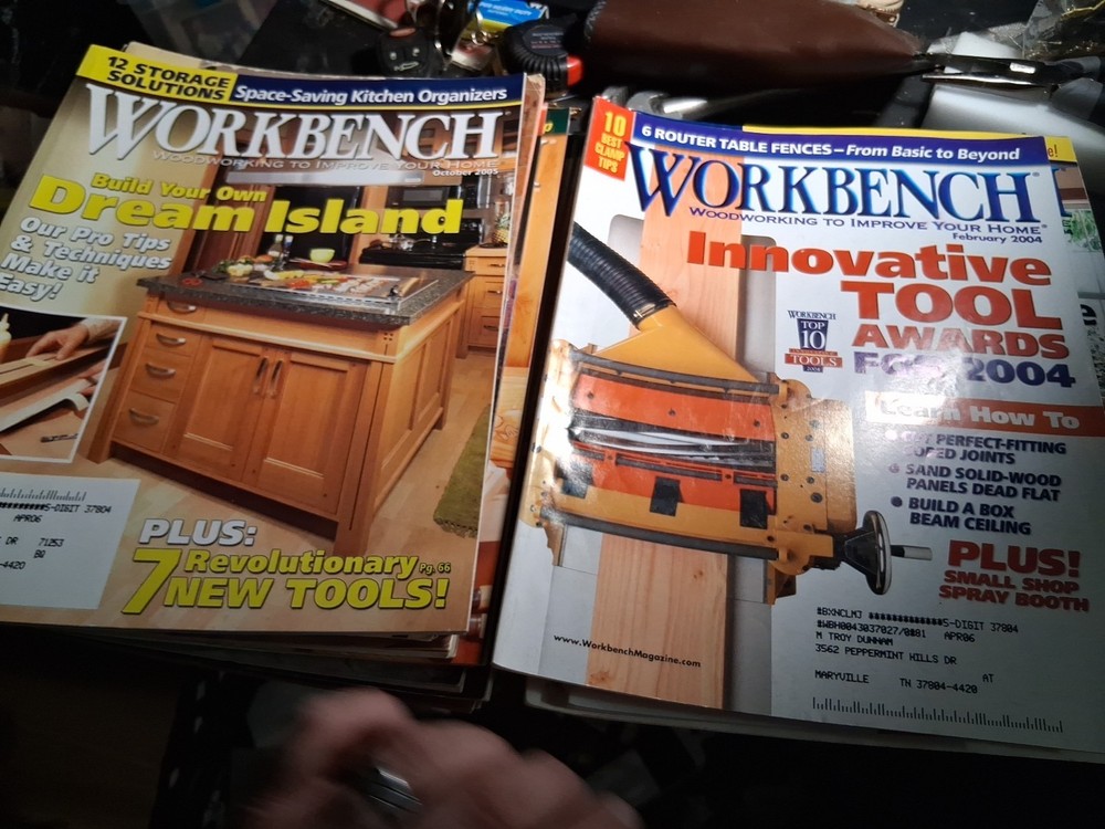 Workbench Magazine Bundle 25X Lot Various Issues Woodworking Hobbies