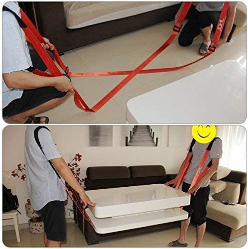 Moving Straps 2-Person Lifting and System Adjustable One Size, Orange