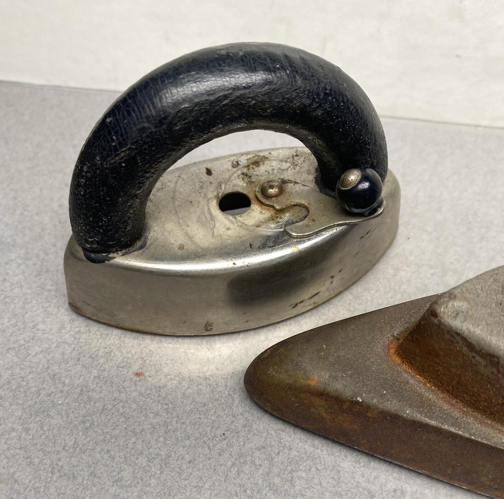 Antique Asbestos Sad Iron Collars Detachable