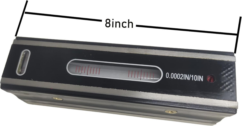 8" Precision Level Tool - Ultra Accurate 0.0002" for Machinists & Toolmakers