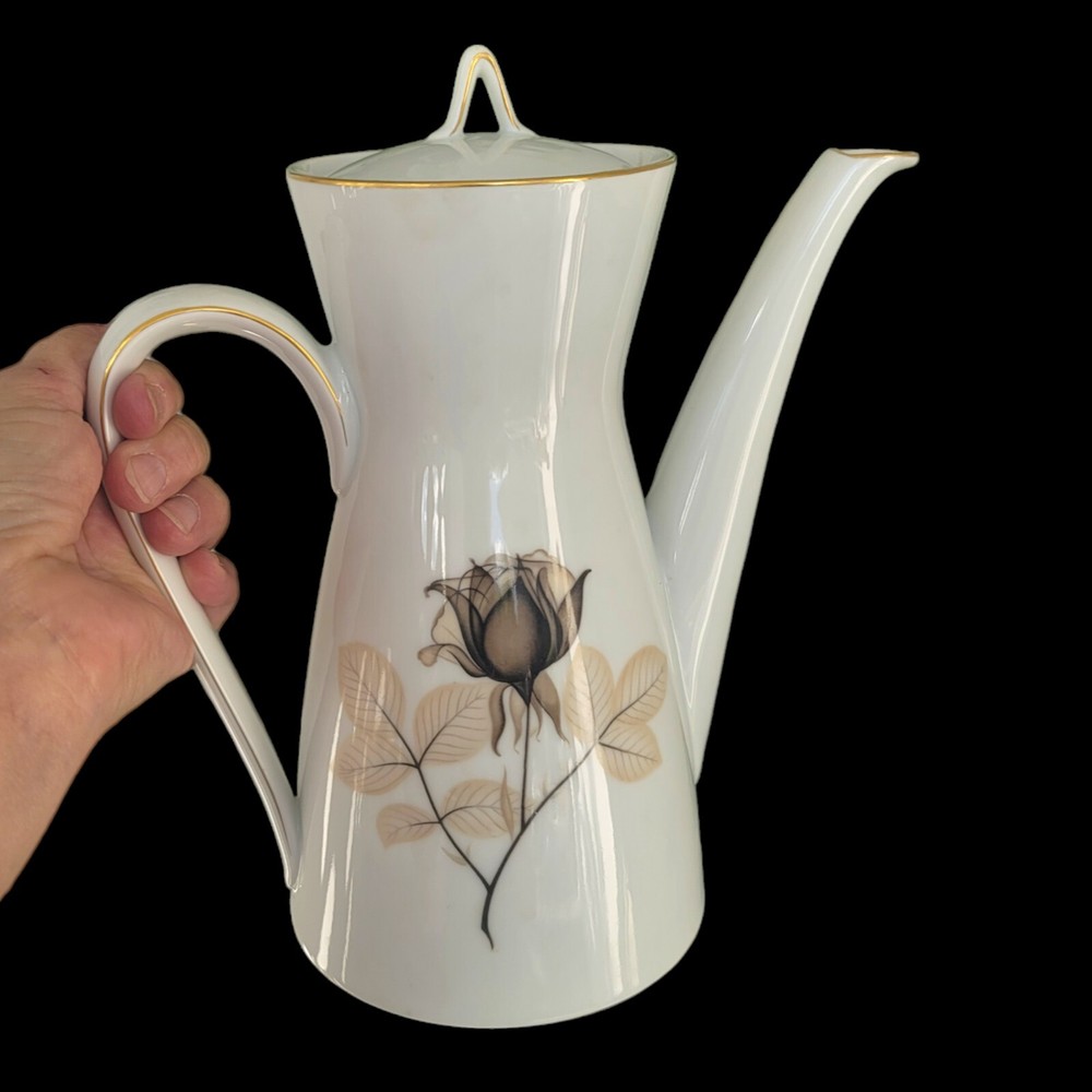 ROSENTHAL Shadow Rose Coffee Tea Pot & Lid