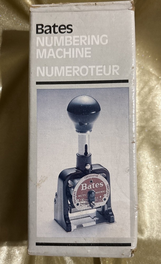 Vintage Bates Multi Movement 6 Wheel Numbering Machine Stamp 4 Function NOS