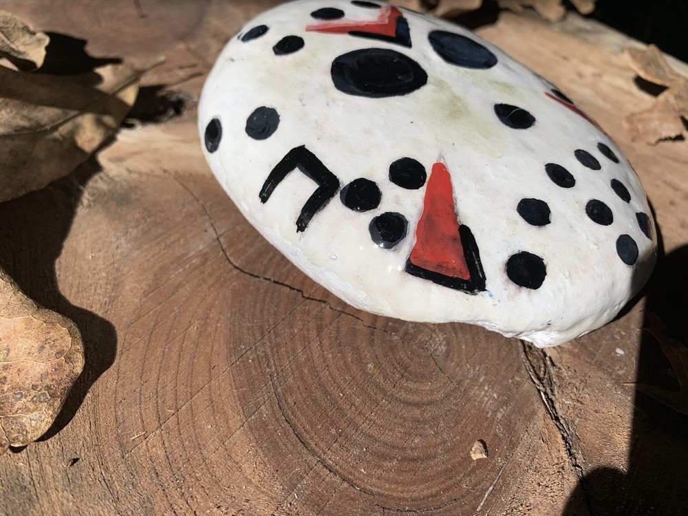 Hand Painted Jason Vorhees Rock