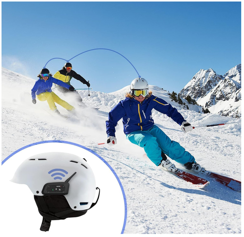 EJEAS Vnetphone V6 Motorcycle Bluetooth Headset, 2 Riders Intercom Bluetooth 5.1