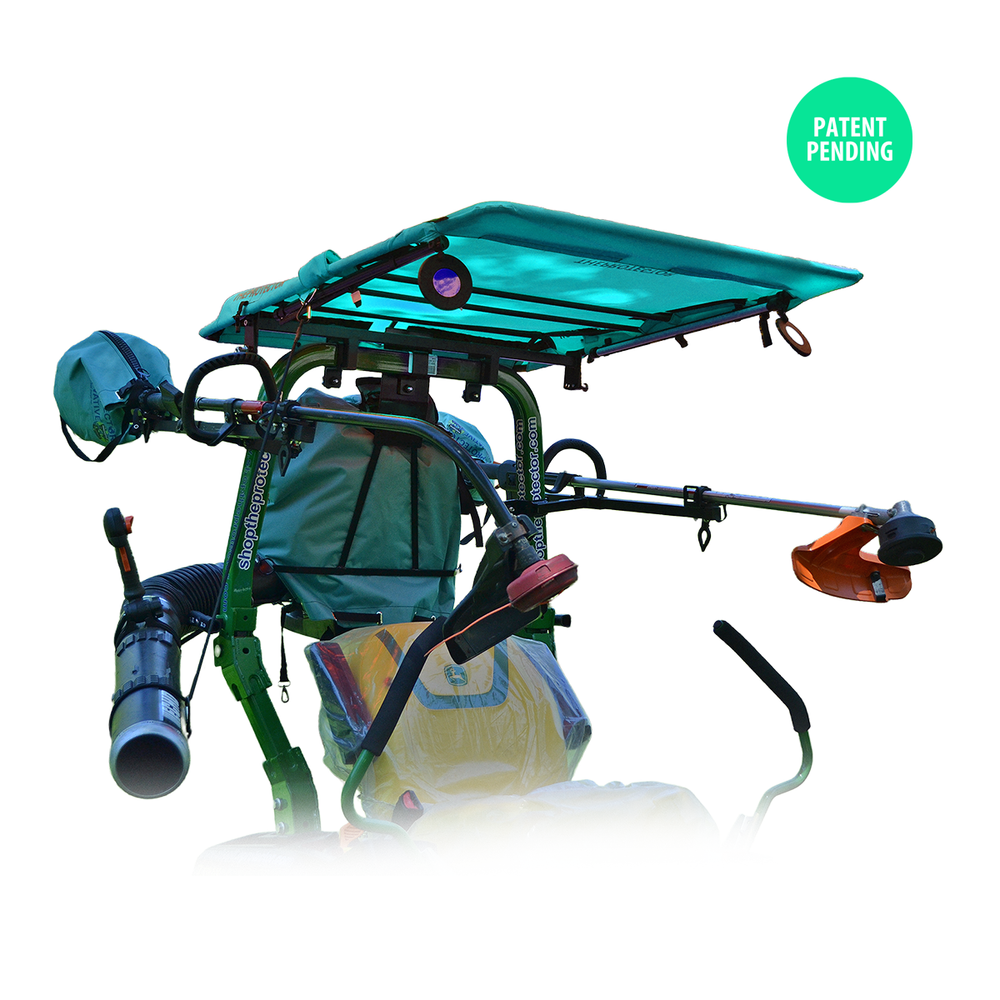 Tractor Canopy kit for ROPS, Foldable waterproof + Mounting brackets - Teal