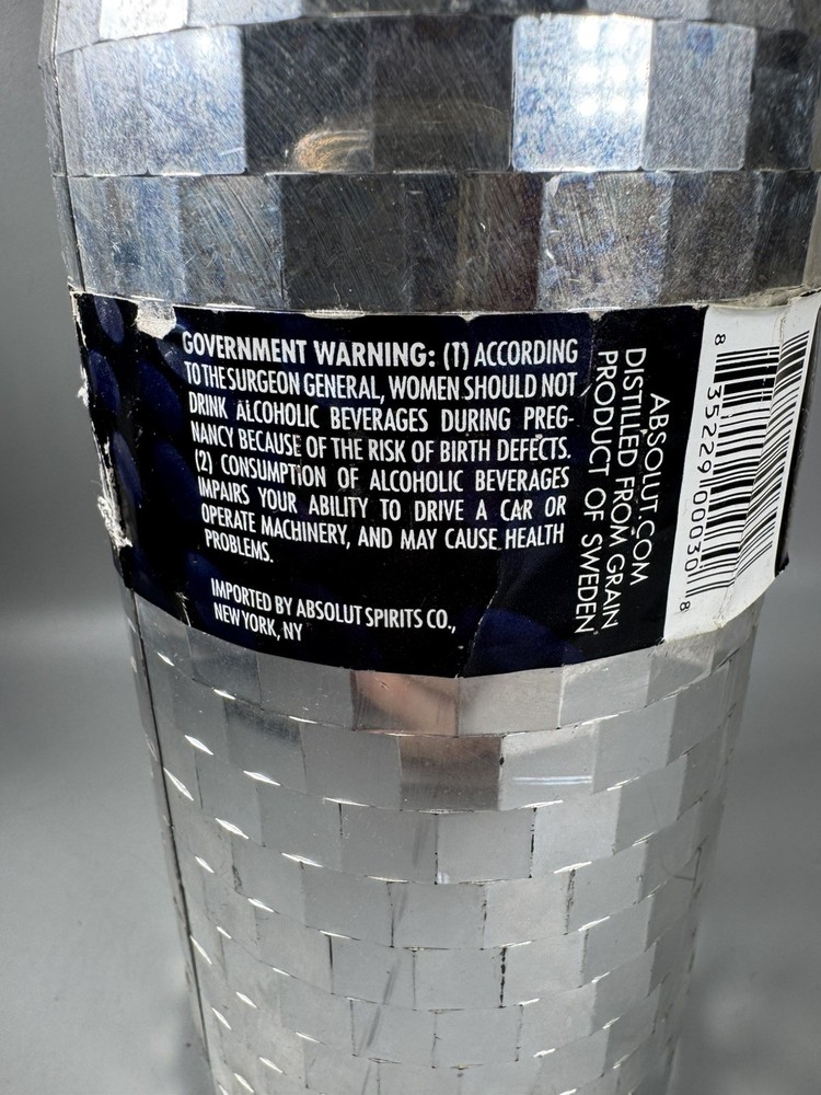 Absolut Vodka Limited Edition Mirror Bottle Gift Pack – Empty Display Case