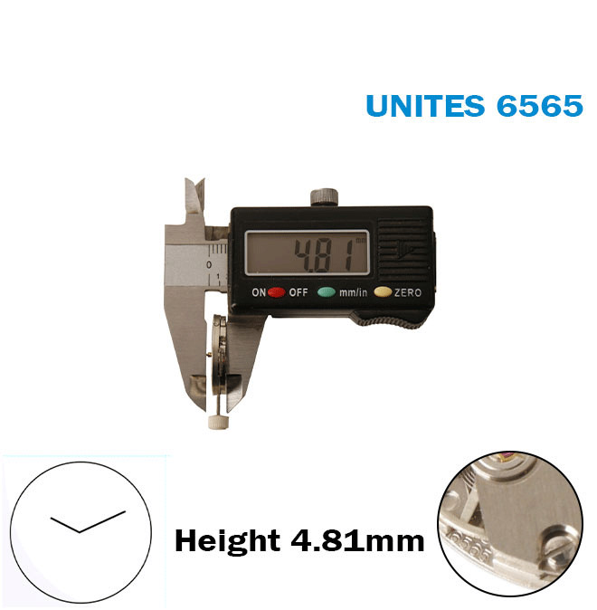 UNITAS 6565-Manual Movement-Height:4.81mm-Without Disk-2 Hands.
